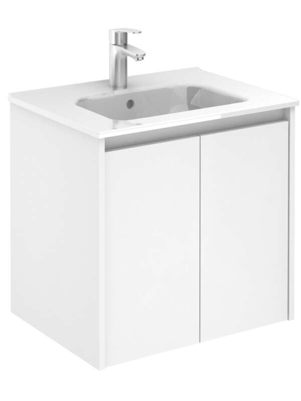Smart Gloss White 2 Door 60cm Vanity Unit